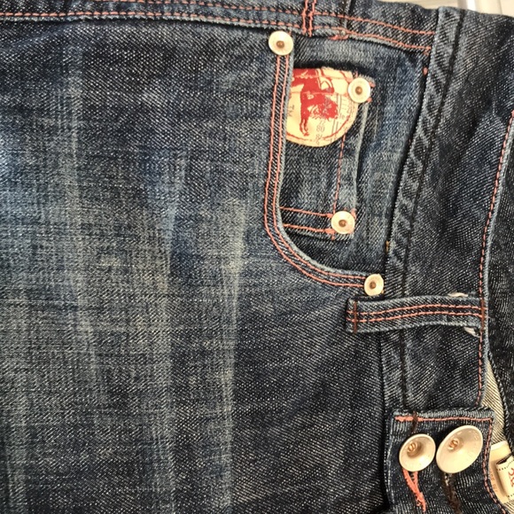 Parasuco denim cult low rise denim with pink stitching - Picture 7 of 16